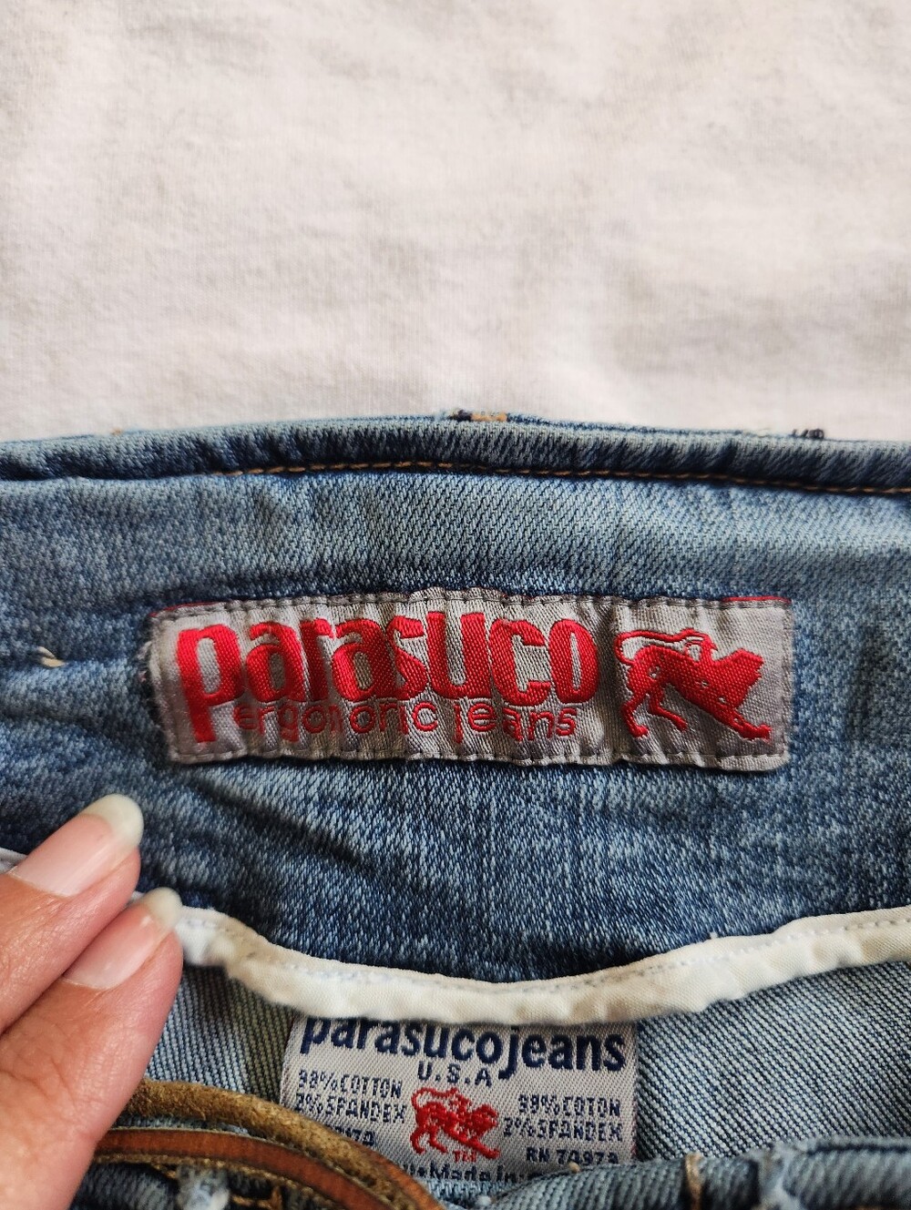 Vintage Y2K Parasuco Low Rise Lace Up Flared Exposed Seam Jeans Size 26 - Picture 6 of 15